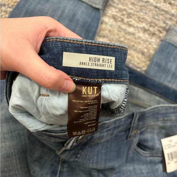 KUT From The Kloth High Rise Ankle Straight Leg Jeans Sz 24W NWT | KUT Jeans * - Picture 6 of 14
